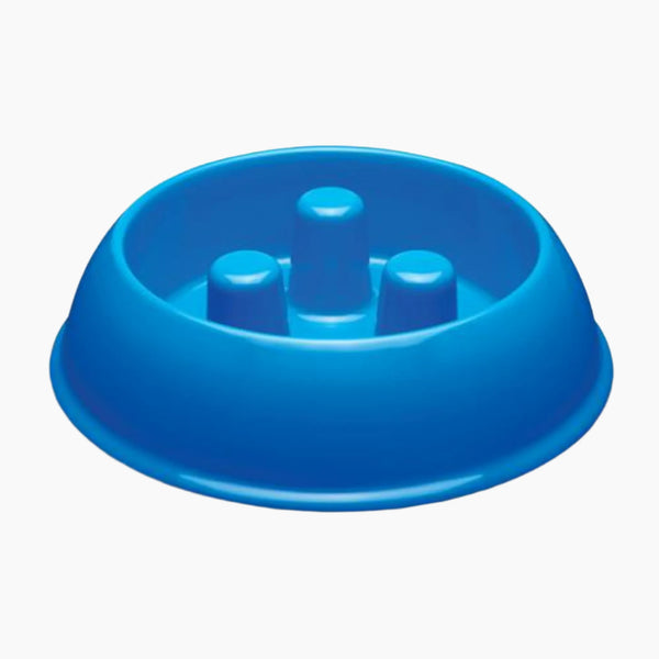 PS Plastic Slow Feeder Bowl 40oz Blue