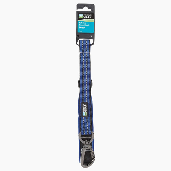 GG Reflect Dbl-Handle Leash Blu 6ft