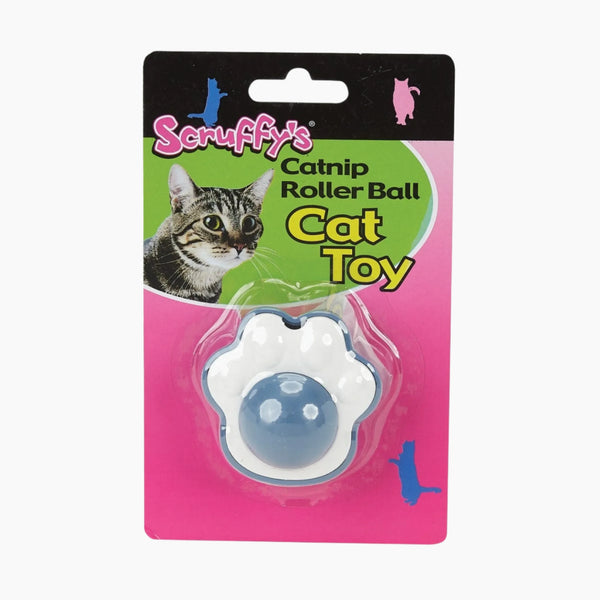 SFY Catnip Roller Ball Paw Blu/Wht