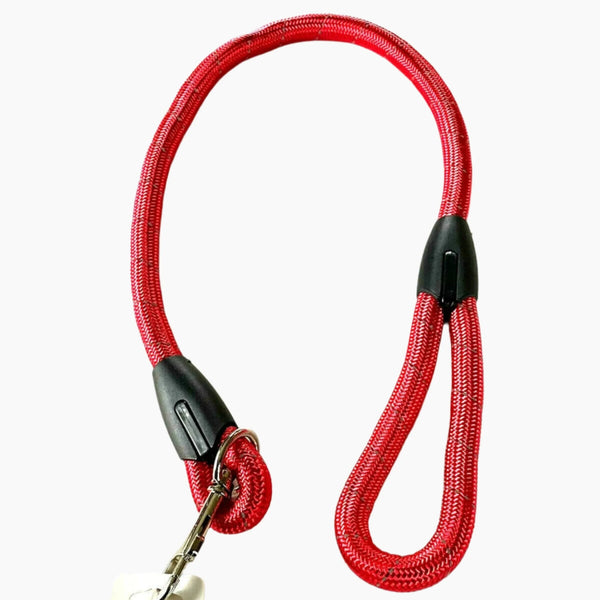 Large Dog Leash Rope Heavy Duty Red Reflective Nylon Material Excellent 3ft Size Red