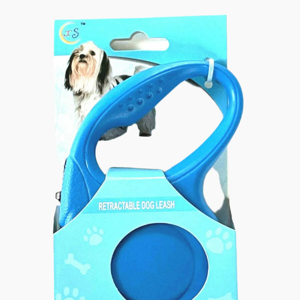 Retractable Dog Pet Leash 11.5ft (3m) Maximum Tension 25 Lbs Blue Color