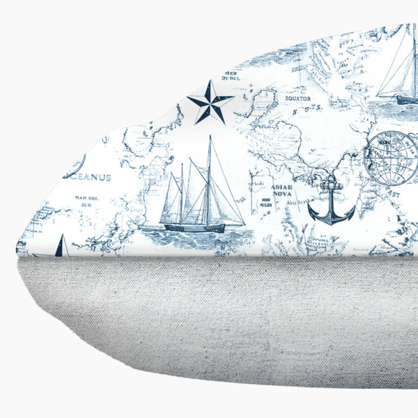 Carta Marina Light Vintage Nautical Toile Dog Cushion