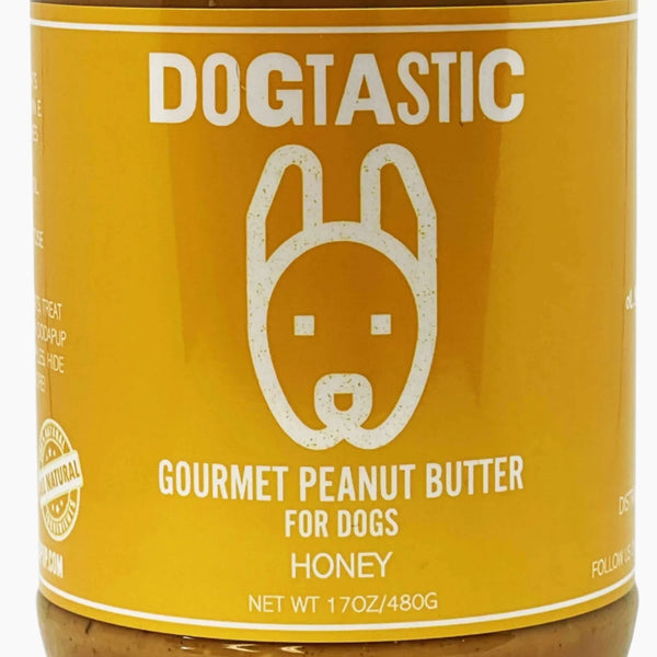 Dogtastic Gourmet Peanut Butter for Dogs Honey Flavor 17oz