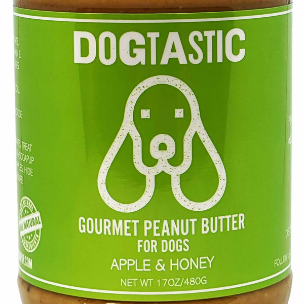 Dogtastic Gourmet Peanut Butter for Dogs Apple & Honey Flavor 17oz