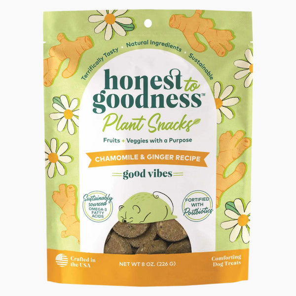 Honest To Goodness(TM) Plant Snacks Good Vibes Chamomile & Ginger Recipe Dog Treats 8oz