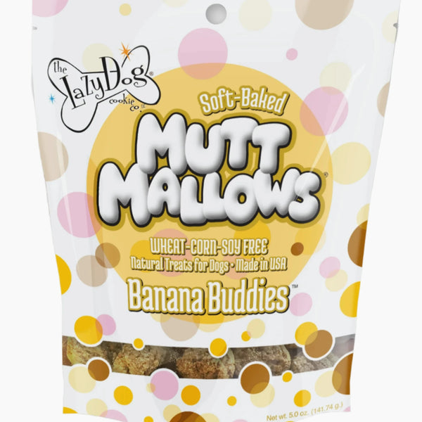 Lazy Dog Mutt Mallows Banana Buddies Dog Treat 5oz