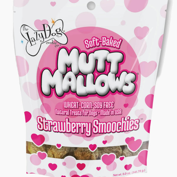 Lazy Dog Mutt Mallows Strawberry Smoochies Dog Treat 5oz