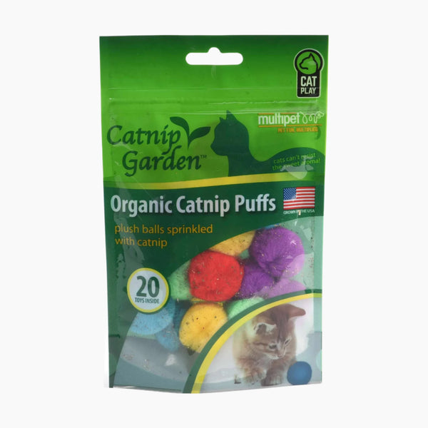 Multipet Catnip Garden Organic Catnip Puffs 20ct Bag