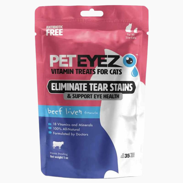 Pet Eyez Vitamin Treats for Cats Beef Liver Formula 1oz