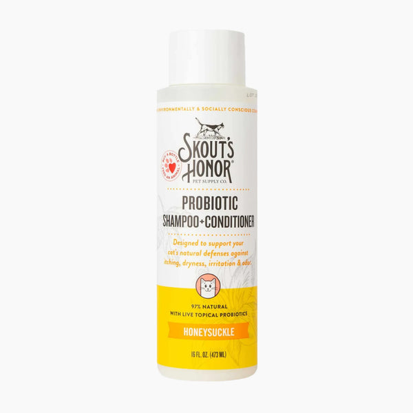 Skout's Honor Cat Probiotic Shampoo + Conditioner Honeysuckle 16oz