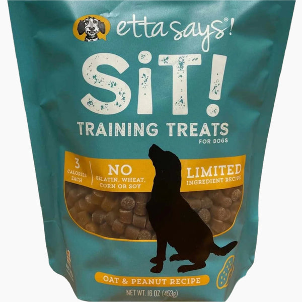 Etta Says! Sit! Dog Training Treats Peanut Butter Recipe Value Bag 16oz