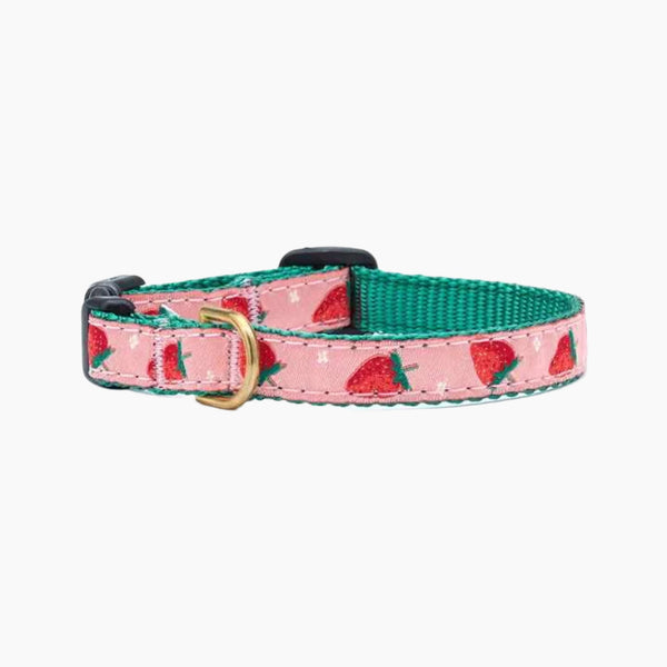 Up Country Strawberry Fields Cat Collar