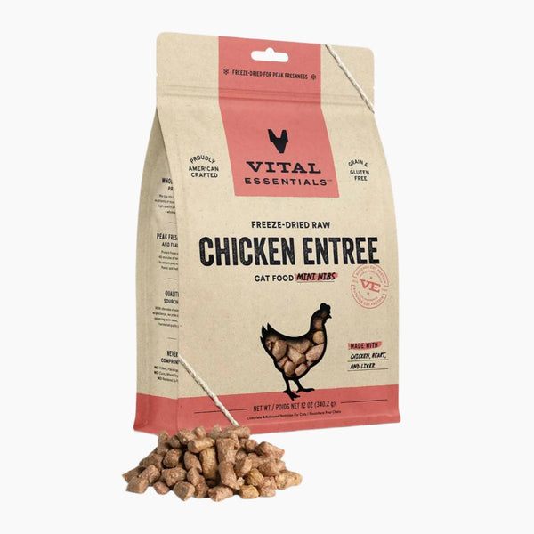 Vital Essentials(R) Freeze-Dried Raw Chicken Entree Cat Food Mini Nibs,