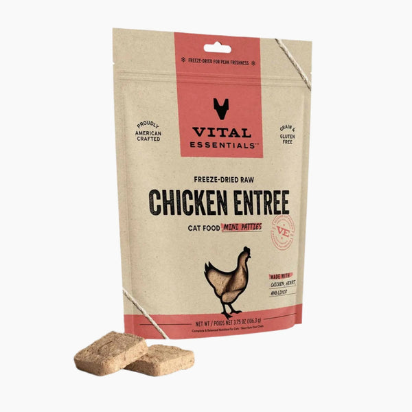 Vital Essentials(R) Freeze-Dried Raw Chicken Entree Cat Food Mini Patties