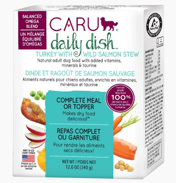 CARU Daily Dish Turkey With Salmon Stew for Dogs